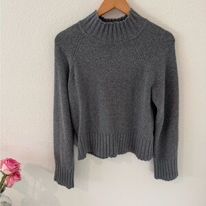 GAP Heather Gray Cowl Neck Sweater
